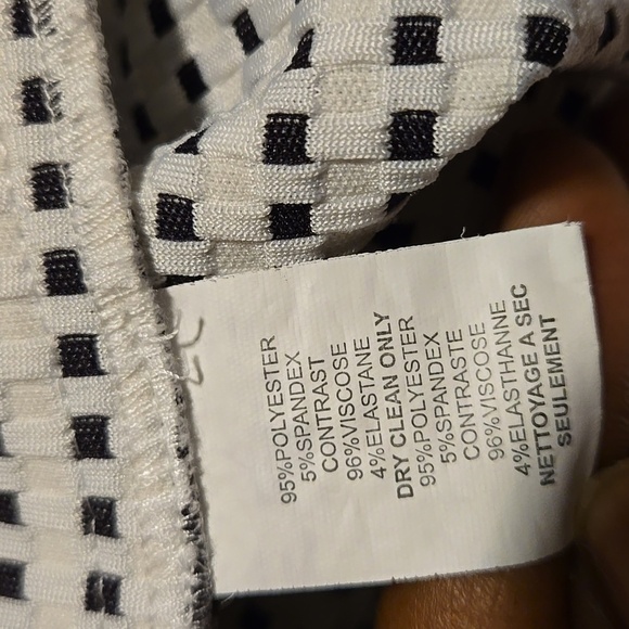 Trina Turk Striped Black and White Women's Flutter Mini Casual Summer Dress - Picture 6 of 6